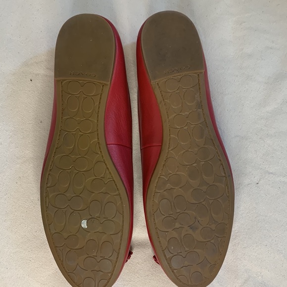 Red Coach Leather Ballet Flat - Picture 5 of 6